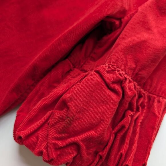 Bitty Baby by American Girl Fall Flowers Red Corduroy Girls Dress 7Y - Picture 9 of 12